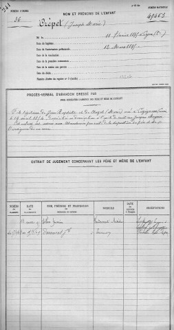 CREPET, Joseph, Marie.