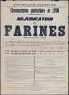 Circonscription pénitentiaire de Lyon. Adjudication de farines (15 septembre 1931).