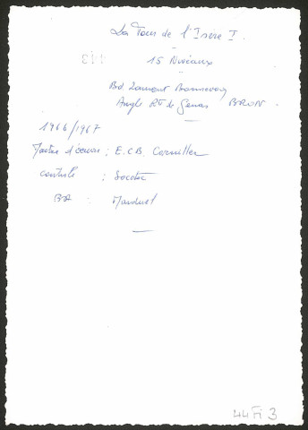 Immeuble "La Tour de l'Isère I" - boulevard Laurent Bonnevay, angle route de Genas.