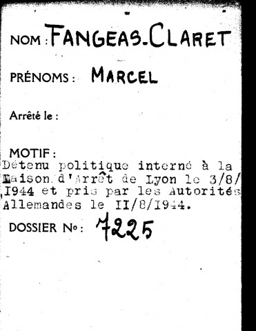 FANGEAS-CLARET Marcel