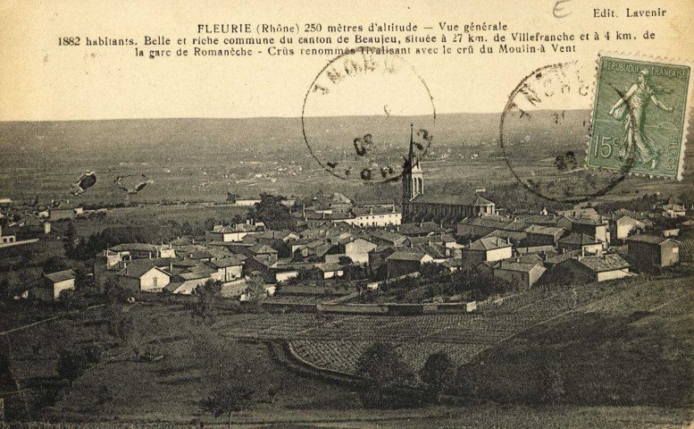 Fleurie. Vue générale.