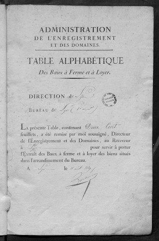 Décembre 1819-juillet 1828.