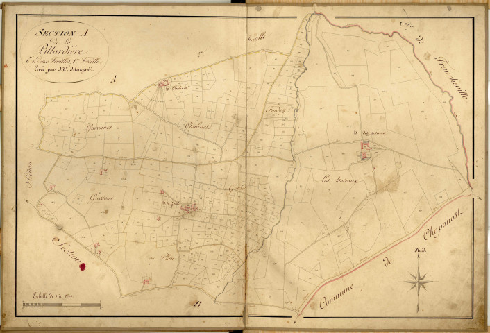 Section A dite de la Pilliardière, feuille n°1 (parcelles 1-389).