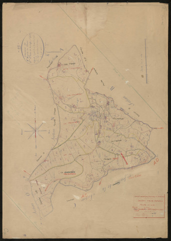 Section C dite de Rochefort, feuille unique. Feuille dressée en 1816 mise à jour pour 1957.