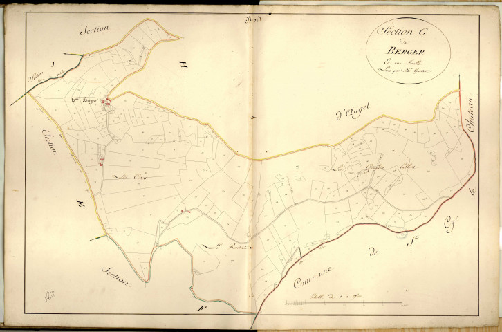 Section G dite du Berger et Peletoux, feuille unique.