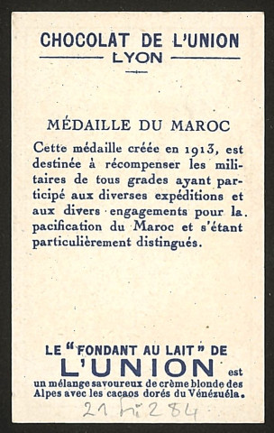 n° 13 - Médaille du Maroc.