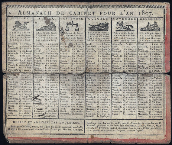 Almanach de cabinet pour l'an 1807.