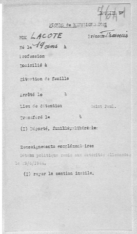 LACOTE Françis