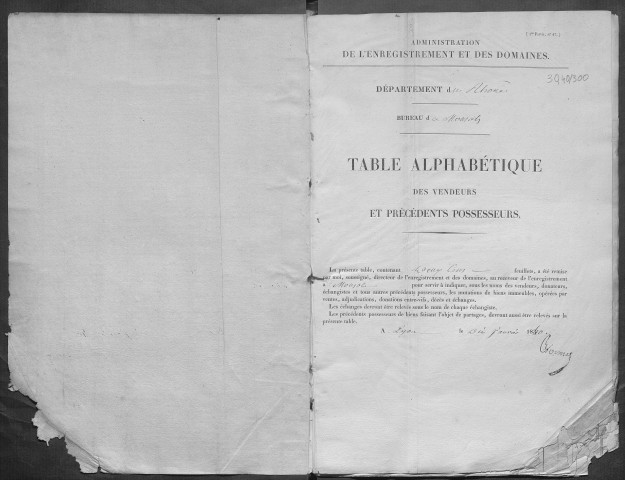 [Août 1840-septembre 1852] (volume 10). Renvoie aux 3Q40/313-314.
