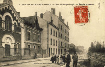 Villefranche-sur-Saône. Rue d'Alma prolongée. Temple protestant.