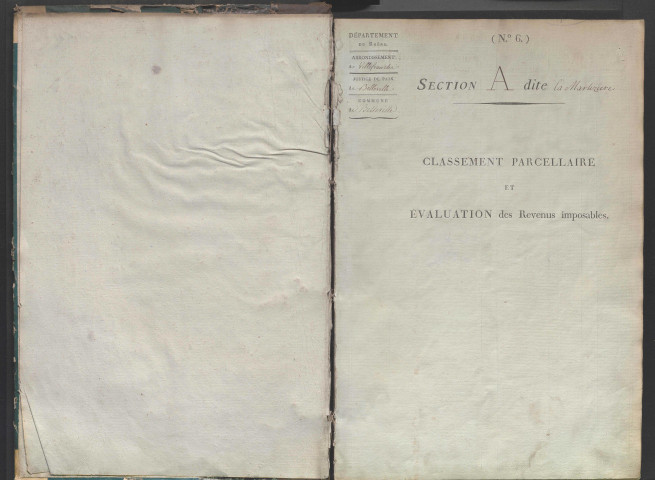États de sections et matrice de rôle de la contribution foncière.