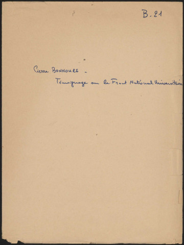 BONNOURE Pierre, professeur au lycée du Parc.