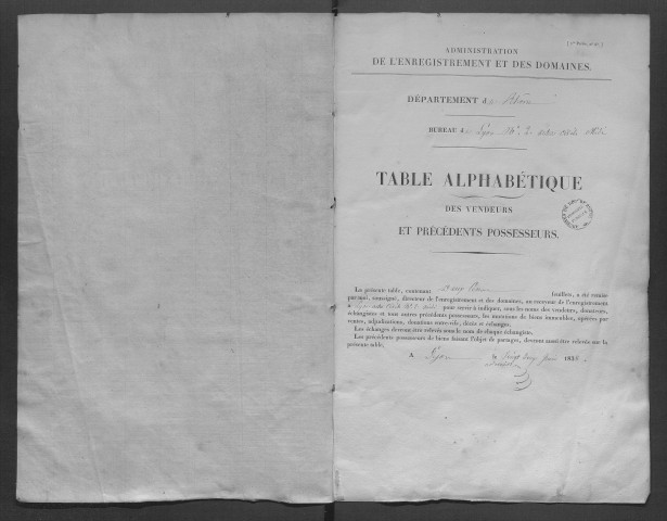 1838-juin 1845. Renvoie aux 3Q18/960-961.