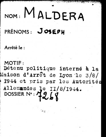 MALDERA Joseph