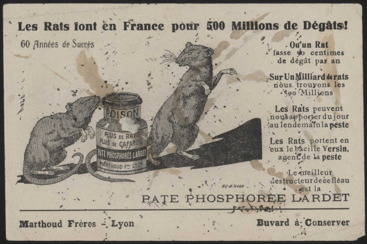 Pâte phosphorée Lardet Marthoud Frères - Lyon.