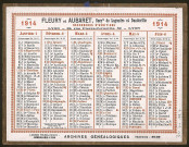 Calendrier 1914.