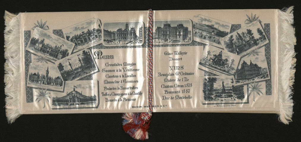 Menu du banquet offert à Monsieur Sadi Carnot, président de la République (24 juin 1894).