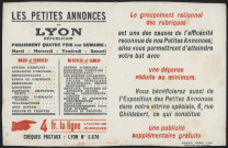 Les petites annonces du Lyon Républicain - Lyon.