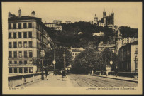 Lyon. Avenue de la Bibliothèque et Fourvière.