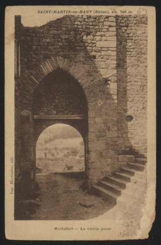 Saint-Martin-en-Haut. Rochefort. La vieille porte.