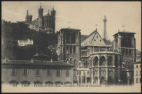 Lyon. Cathédrale Saint-Jean, Fourvière et tour de Fourvière.