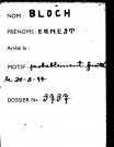 BLOCH Ernest