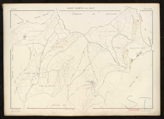Section AD. Feuille renouvelée pour 1957.