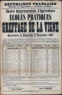 Chaire départementale d'agriculture. Ecole pratique de greffage de la vigne (27 octobre 1887).