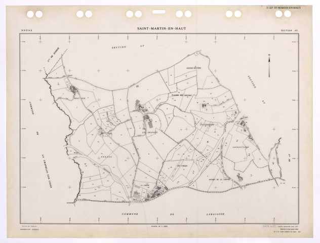 Section AS. Feuille renouvelée pour 1957. Edition à jour pour 1985.