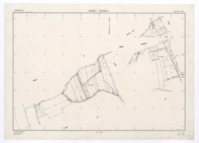 Section ZB. Plan établi en 1989.