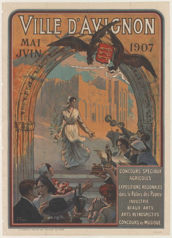 Exposition régionale industrie, beaux-arts, arts rétrospectifs de 1907 à Avignon.