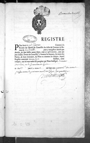 17 août 1716-6 janvier 1718.