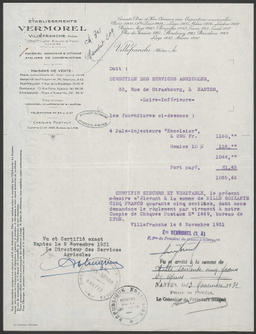 Etablissements Vermorel - Villefranche.