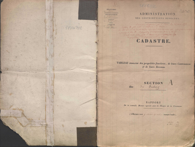Section B dite du Bourg (octobre 1831).