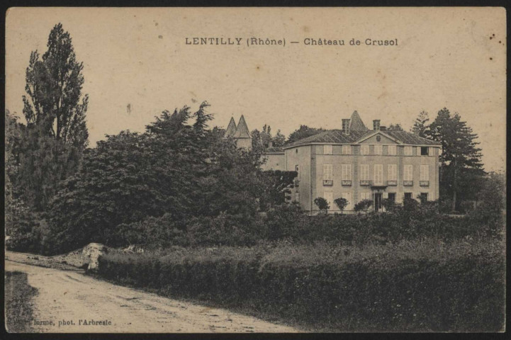 Lentilly. Château de Crusol.