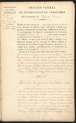Grézieu-la-Varenne, 14 novembre 1823.