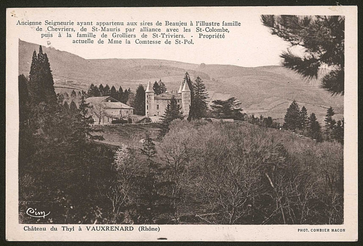 Vauxrenard. Château du Thyl.