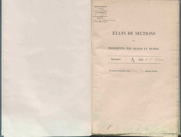 État de sections.