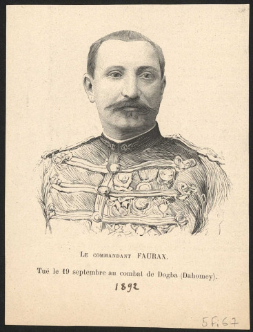 Marius-Paul Faurax (1849-1892), militaire.