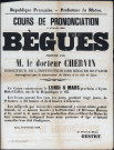 Cours de prononciation à l'usage des bègues professé par M. le docteur Chervin (23 février 1880).