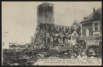 Revigny. L'église et les ruines après le passage des Sauvages (les Boches).