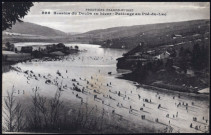 Bassins du Doubs en hiver. Patinage au Pré-du-Lac.