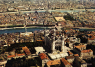 Lyon. Fourvière, vue aérienne et générale.