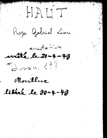 HAUT Roger Gabriel Léon