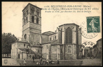 Belleville-sur-Saône. Abside de l'église (monument historique du XIe siècle).