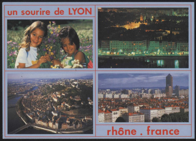 Lyon. Vues multiples en mosaïque.