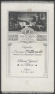 Menu du déjeuner offert par le conseil général du Rhône à M. Alexandre Millerand, président de la République (14 mars 1921).