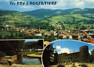 Sainte-Foy-L'Argentière. Vues multiples en mosaïque.