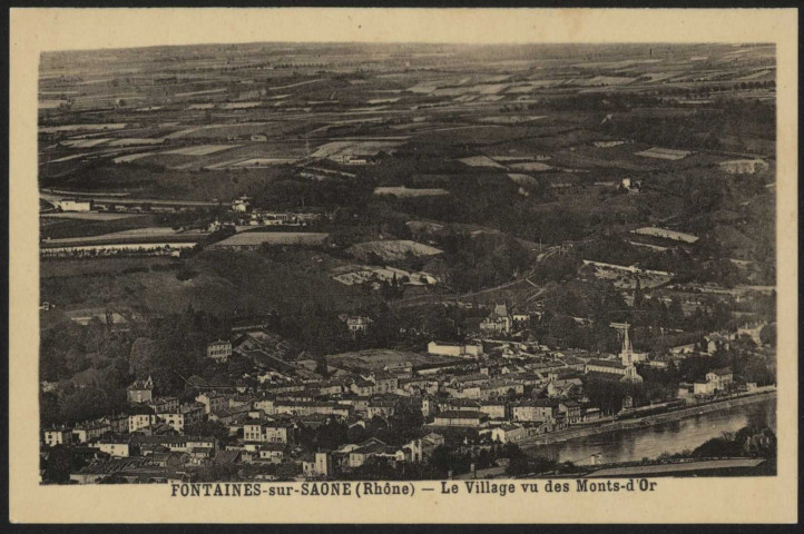 Fontaines-sur-Saône. Le village vu des Monts d'Or.