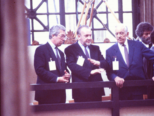 Francisque Collomb, Charles Hernu, Maître André Soulier et Marek Halter.